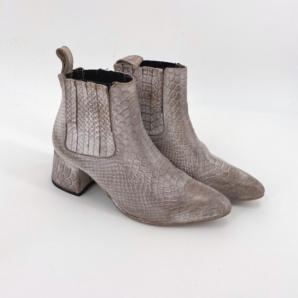 Freebird Dane Heeled Snakeskin Booties